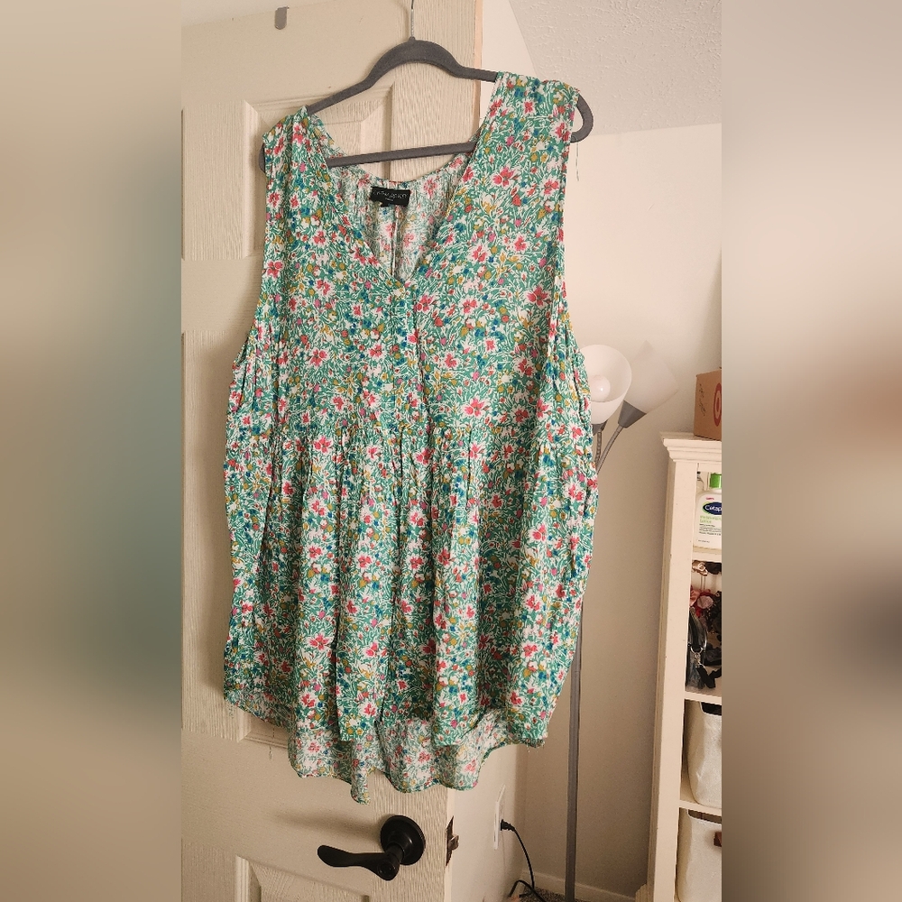 Cynthia Rowley Floral Sleeveless Blouse